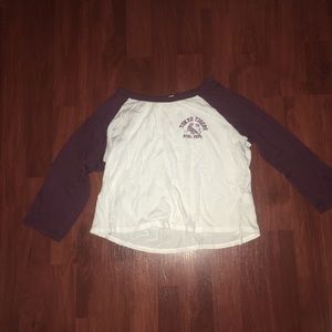 Cropped Maroon Tokyo Tigers Baseball Tee